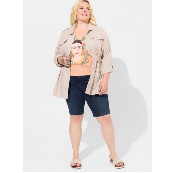 NWT TORRID Double Gauze Utility Anorak Jacket - Picture 4 of 7